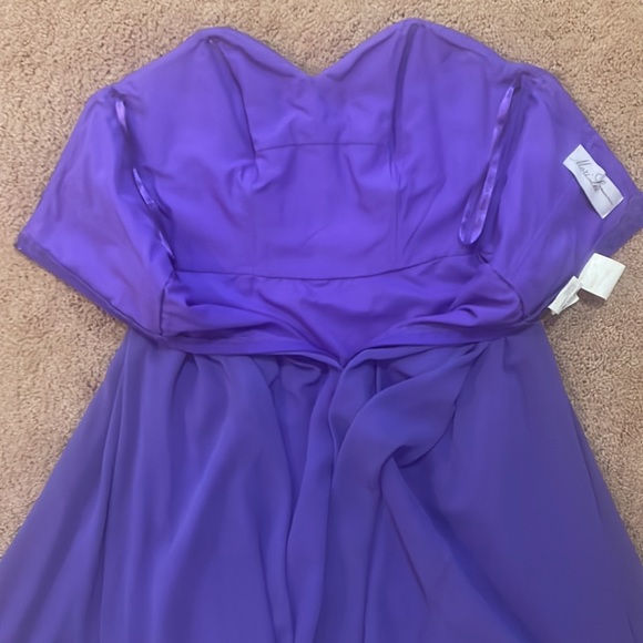 Mori Lee Periwinkle Strapless Tulle Dress - Picture 7 of 14